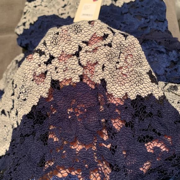 Blue lacy mini dress - Picture 4 of 8